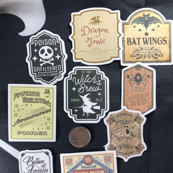Black Widow Web Witchy Sorceress Supreme Potion B0ttle Label Sticker - Picture 7 of 7